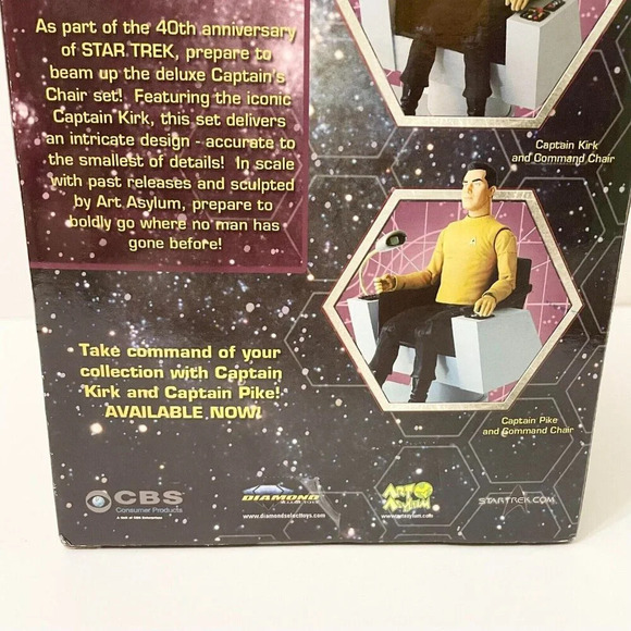 2006 Star Trek Captain Kirk with Command Chair Diamond Select Art Asylum Flaws - Picture 7 of 16